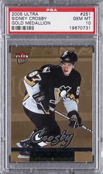 2005-06 Fleer Ultra Gold Medallion #251 Sidney Crosby Rookie Card - PSA GEM MT 10